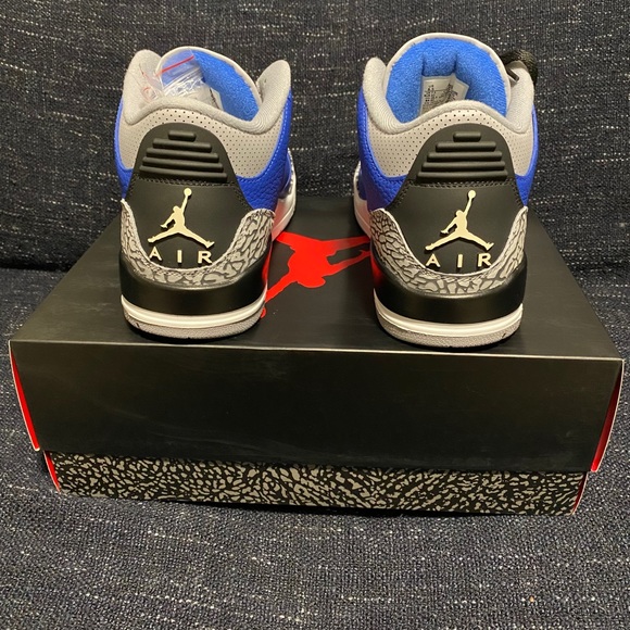 SOLD-Air Jordan 3 Retro Varsity Royal Cement - Picture 4 of 4